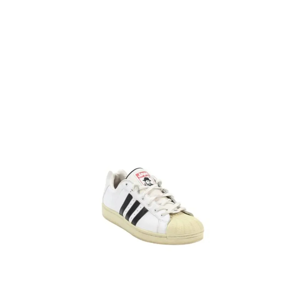 Adidas Mens Leather Jam Master Jay Tribute Sneakers White Black Size 9